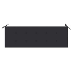 Banc de jardin empilable et coussin 159 cm Bois de teck massif 