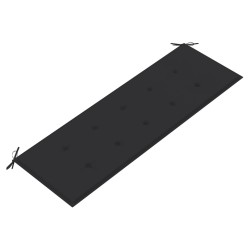 Banc de jardin empilable et coussin 159 cm Bois de teck massif 