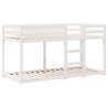 Lit superposé sans matelas blanc 80x200 cm bois de pin massif 