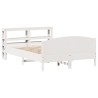 Cadre de lit sans matelas blanc 150x200 cm bois de pin massif 