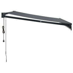 Auvent rétractable automatique anthracite 3,5x2,5 m 