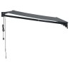 Auvent rétractable automatique anthracite 3,5x2,5 m 