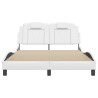 Cadre de lit avec LED sans matelas blanc 140x190 cm 