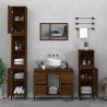 Ensemble de meubles de salle de bain 3 pcs Chêne marron 