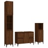Ensemble de meubles de salle de bain 3 pcs Chêne marron 