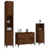 Ensemble de meubles de salle de bain 3 pcs Chêne marron 