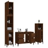 Ensemble de meubles de salle de bain 3 pcs Chêne marron 
