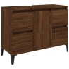 Ensemble de meubles de salle de bain 3 pcs Chêne marron 