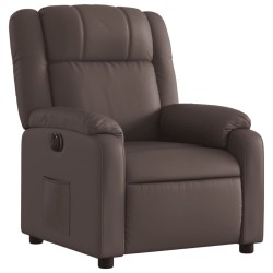 Fauteuil inclinable électrique Marron Similicuir 