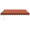 Auvent rétractable automatique orange et marron 3,5x2,5 m 
