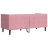 Canapé Chesterfield avec traversins 2 places rose velours 