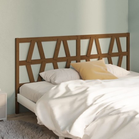 Tête de lit Marron miel 206x4x100 cm Bois massif de pin 