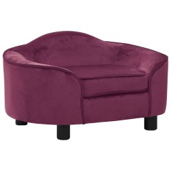 Canapé pour chien Bordeaux 67x47x36 cm Peluche 