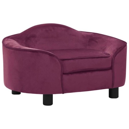 Canapé pour chien Bordeaux 67x47x36 cm Peluche 