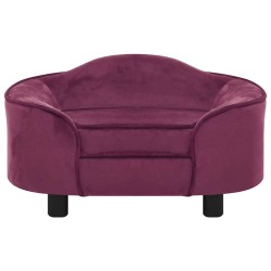 Canapé pour chien Bordeaux 67x47x36 cm Peluche 