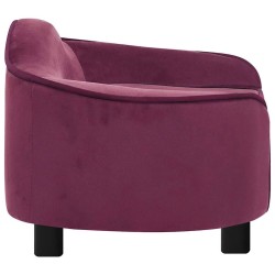 Canapé pour chien Bordeaux 67x47x36 cm Peluche 