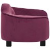 Canapé pour chien Bordeaux 67x47x36 cm Peluche 