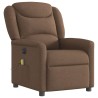 Fauteuil inclinable de massage électrique marron tissu 