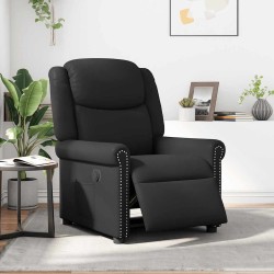 Fauteuil inclinable électrique Noir brillant Similicuir 
