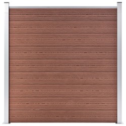 Clôture de jardin WPC 180x186 cm Marron 