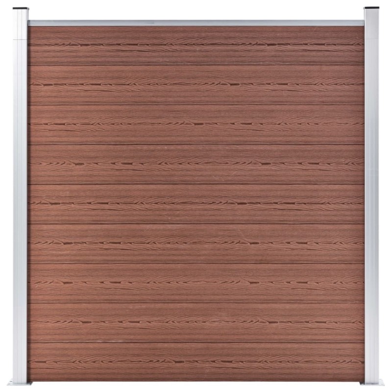 Clôture de jardin WPC 180x186 cm Marron 