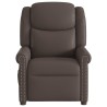 Fauteuil inclinable électrique Marron brillant Similicuir 