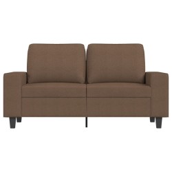 Canapé à 2 places Marron 120 cm Tissu 