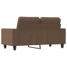 Canapé à 2 places Marron 120 cm Tissu 