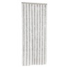 Rideau anti-mouches gris clair et blanc 56x200 cm chenille 