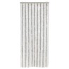Rideau anti-mouches gris clair et blanc 56x200 cm chenille 