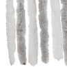 Rideau anti-mouches gris clair et blanc 56x200 cm chenille 