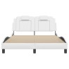 Cadre de lit avec LED sans matelas blanc 140x200 cm 