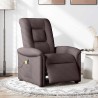 Fauteuil de massage inclinable électrique Marron foncé Tissu 