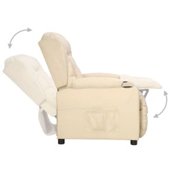 Fauteuil Crème Tissu 