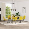 Chaises à manger lot de 6 jaune velours 