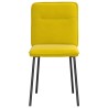 Chaises à manger lot de 6 jaune velours 