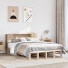Lit bibliothèque sans matelas 120x190 cm bois massif 