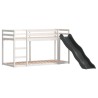 Lit superposé avec toboggan et échelle sans matelas 75x190 cm 
