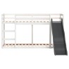 Lit superposé avec toboggan et échelle sans matelas 75x190 cm 