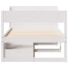 Cadre de lit sans matelas blanc 90x200 cm bois de pin massif 
