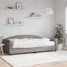 Lit de jour avec matelas taupe 100x200 cm tissu 