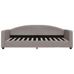 Lit de jour avec matelas taupe 100x200 cm tissu 