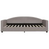 Lit de jour avec matelas taupe 100x200 cm tissu 