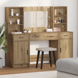 Ensemble de Coiffure 3 Pièces en Chêne Artisan en Bois Agro 