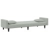 Ensemble de canapés 2 pcs avec coussins gris clair velours 