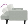 Ensemble de canapés 2 pcs avec coussins gris clair velours 