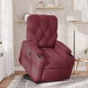 Fauteuil inclinable électrique rouge bordeaux tissu 