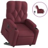 Fauteuil inclinable électrique rouge bordeaux tissu 