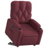 Fauteuil inclinable électrique rouge bordeaux tissu 