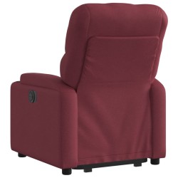 Fauteuil inclinable électrique rouge bordeaux tissu 